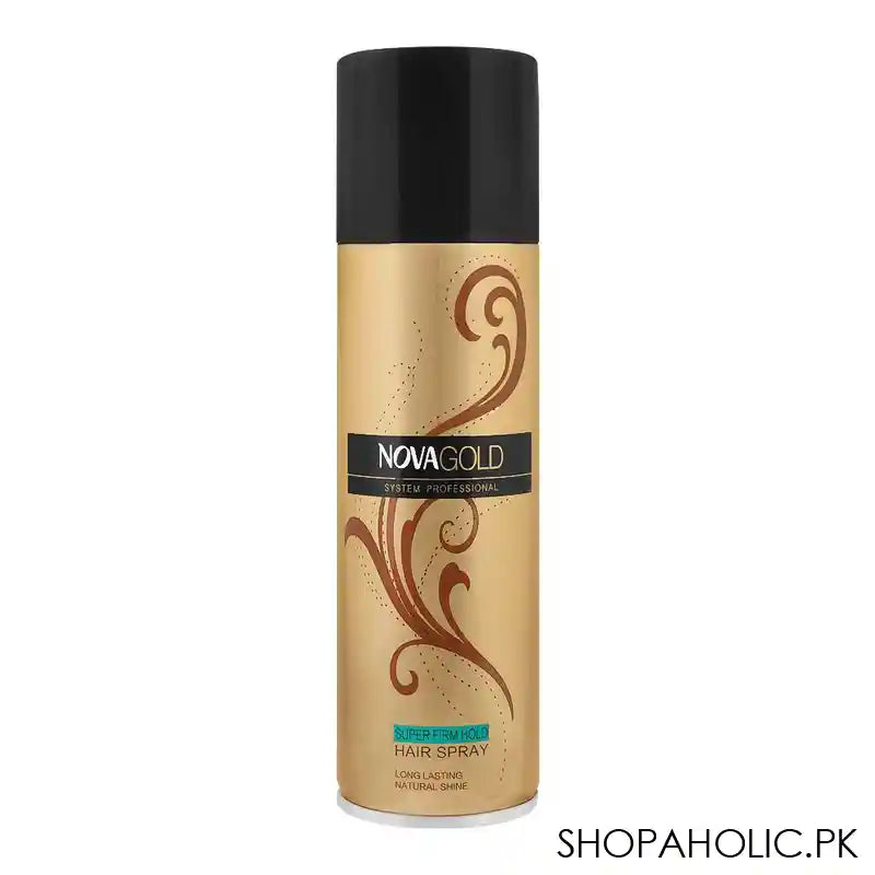 Nova Gold Super Firm Hold Hair Spray, Long Lasting Natural Shine, 200ml - Main Image