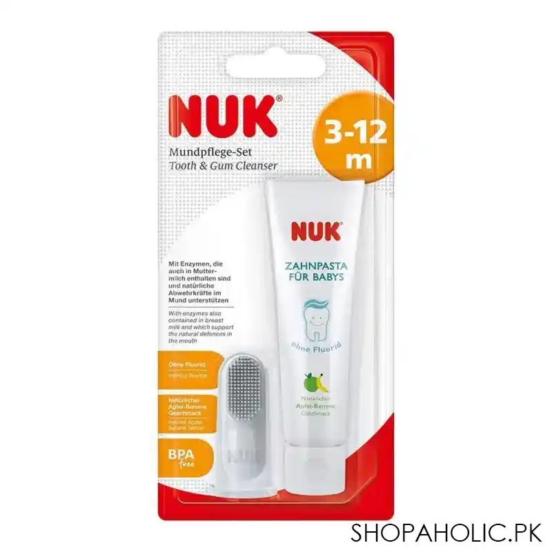 nuk baby tooth & gum cleaner set, 3 12m, 10256396 image2