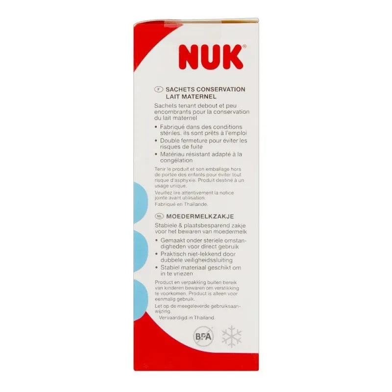 nuk double seal breast milk bags, 25 count, 10252126 image4