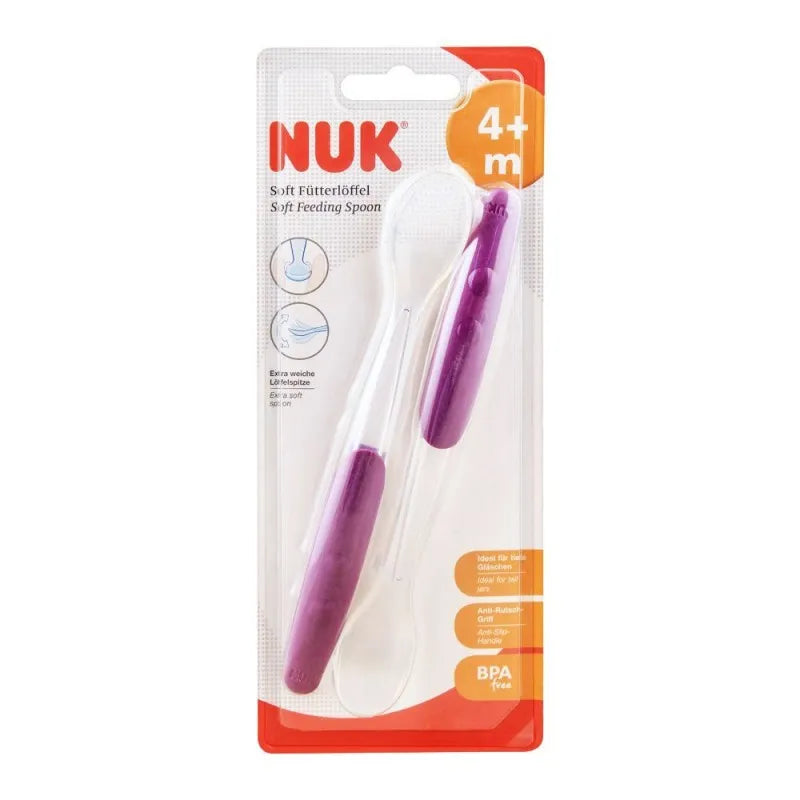 nuk soft baby feeding spoon, 4m+, 10255065 image2