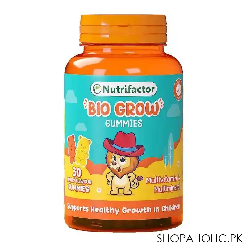 nutrifactor bio grow multivitamin food supplement gummies, 30 pack main image