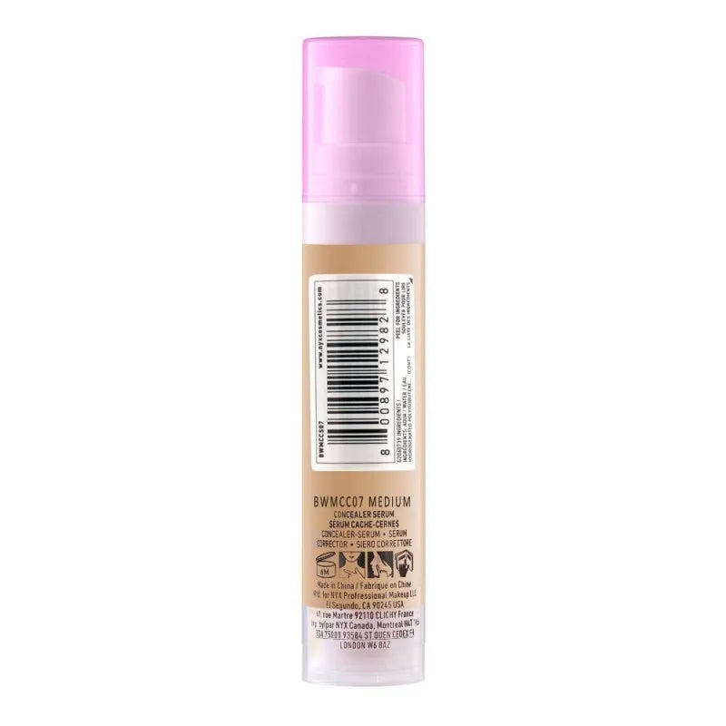 nyx bare with me concealer serum, medium, bwmcc07 image3