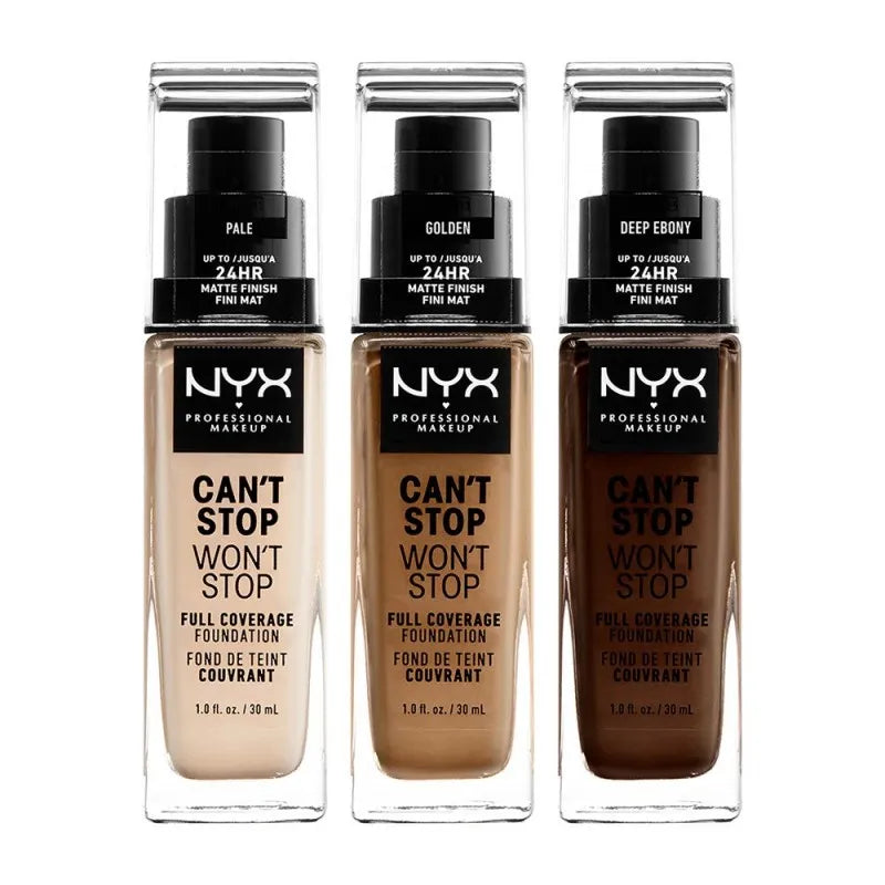 nyx can't stop won't stop 24hr full coverage foundation, medium olive image5