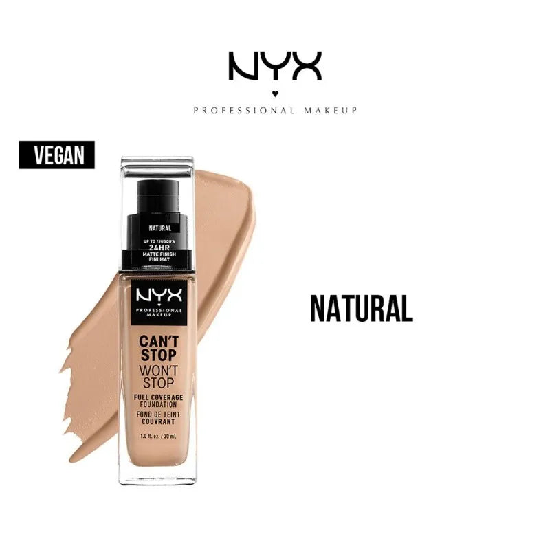 nyx can't stop won't stop 24hr full coverage foundation, natural image2