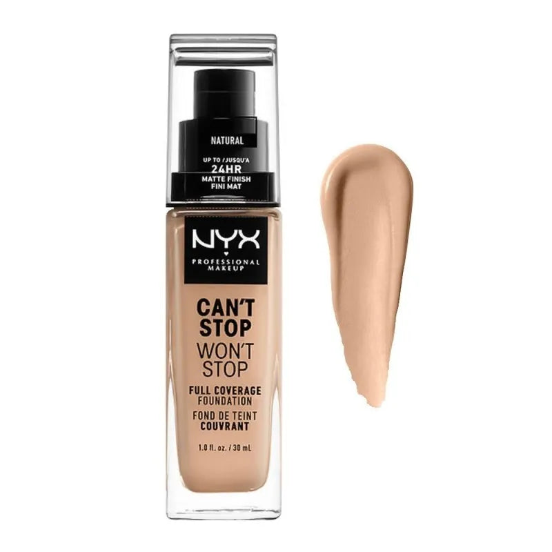 nyx can't stop won't stop 24hr full coverage foundation, natural main image