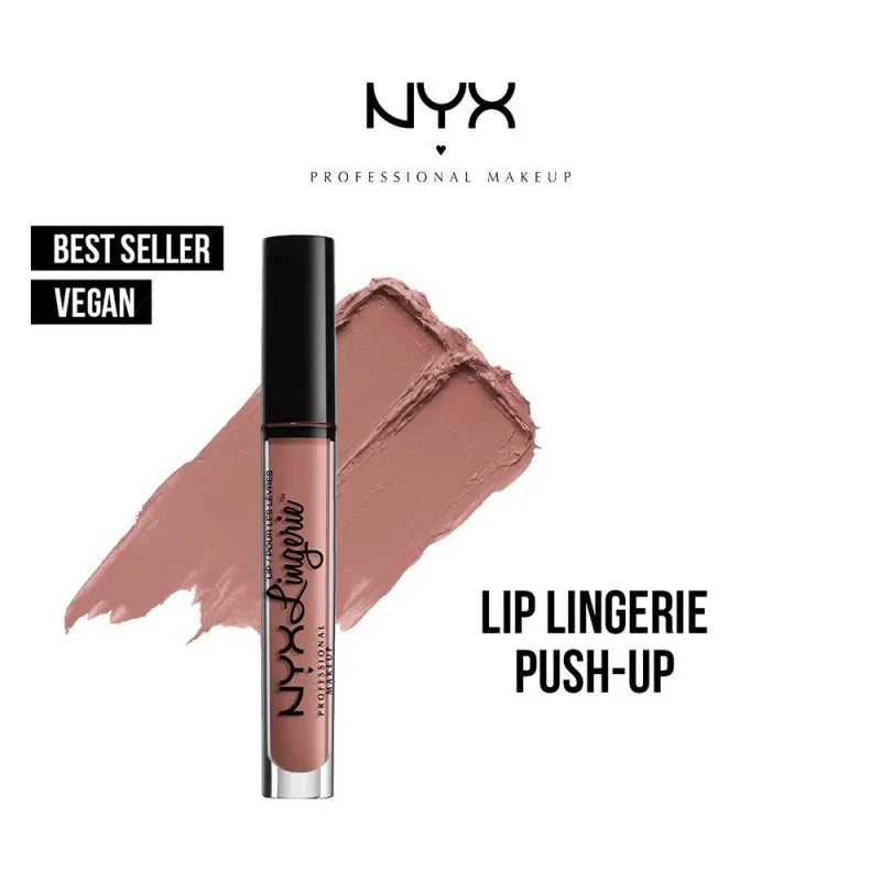 nyx liquid lipstick lip lingerie, 06 push up main image