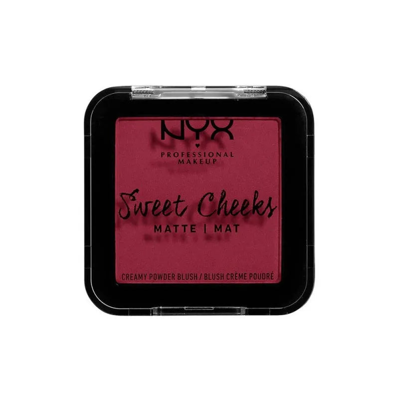 nyx sweet cheeks creamy powder matte blush, risky business image2