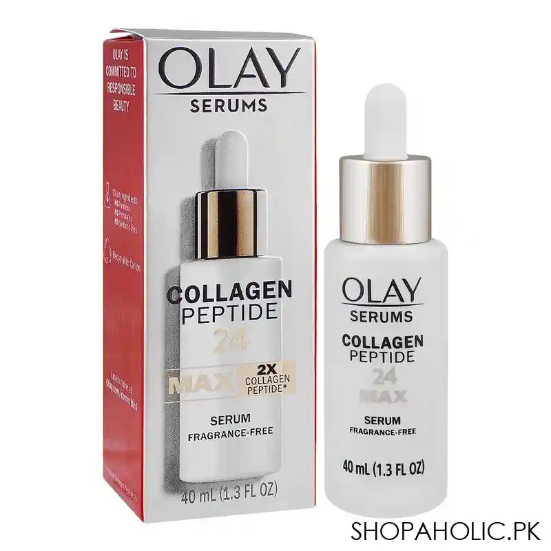 Olay 2xCollagen Peptide 24 MAX Serum With Vitamin B3, Fragrance Free, 40ml - Main Image