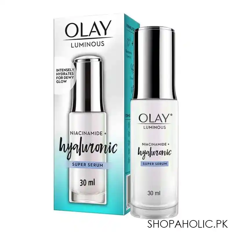 olay luminous niacinamide + hyaluronic super serum, 30ml main image