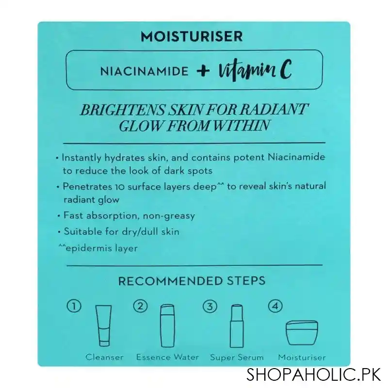 olay luminous niacinamide + vitamin c moisturiser, brightens skin for radiant skin, 50g image2