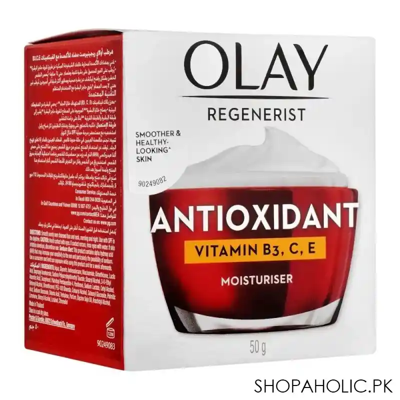 olay regenerist antioxidant vitamin b3, c, e moisturiser, 50g main image