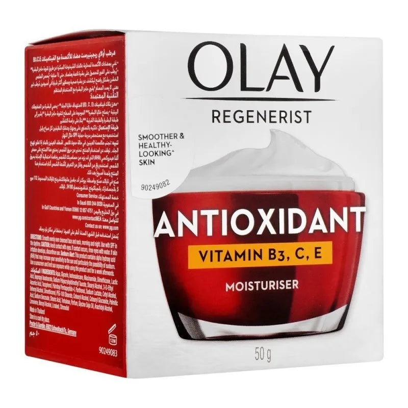 olay regenerist antioxidant vitamin b3, c, e moisturiser, 50g main image