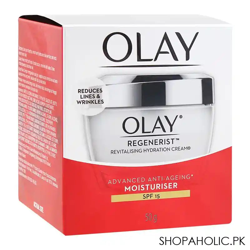 Olay Regenerist Day Cream, Advanced Anti-Ageing Moisturiser, SPF 15, 50ml - Main Image