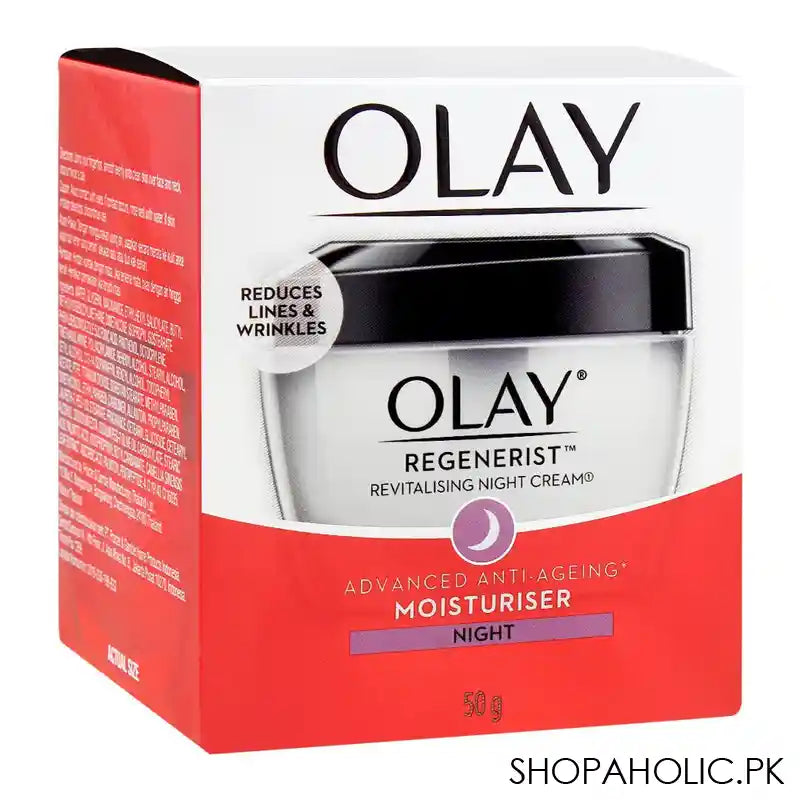 Olay Regenerist Night Cream, Advanced Anti-Ageing Moisturiser, 50ml - Main Image