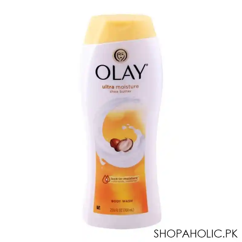 olay ultra moisture shea butter body wash, lock in moisture, 700ml main image