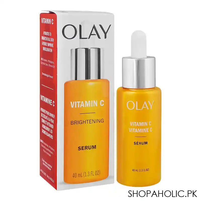 Olay Vitamin C Brightening Serum, Hydrates To Brighten Dull Skin, No Parabens, 40ml - Main Image