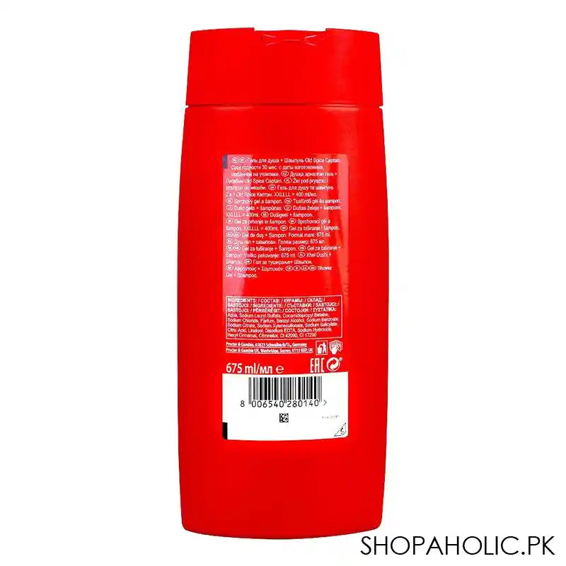 Old Spice Captain Face Wash, 675ml - Image 2