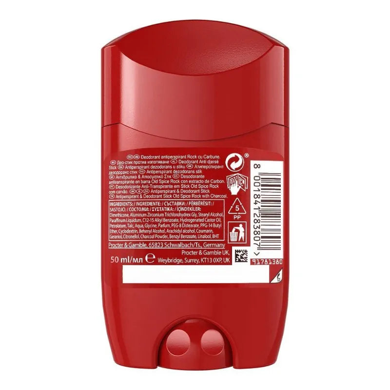 old spice rock charcoal 48h dry antiperspirant deodorant stick, for men, 50ml image2