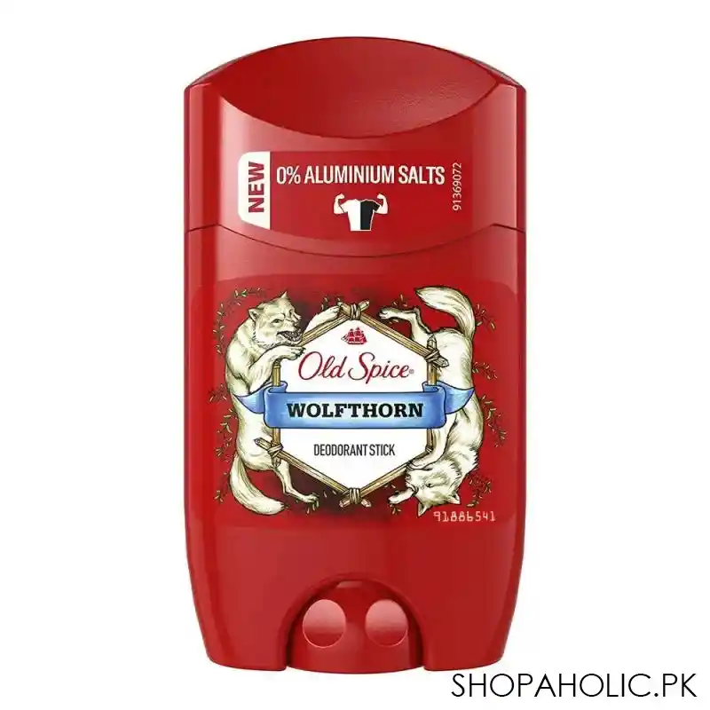 old spice wolfthorn, 0% aluminium salts deodorant stick, for men, 50ml main image