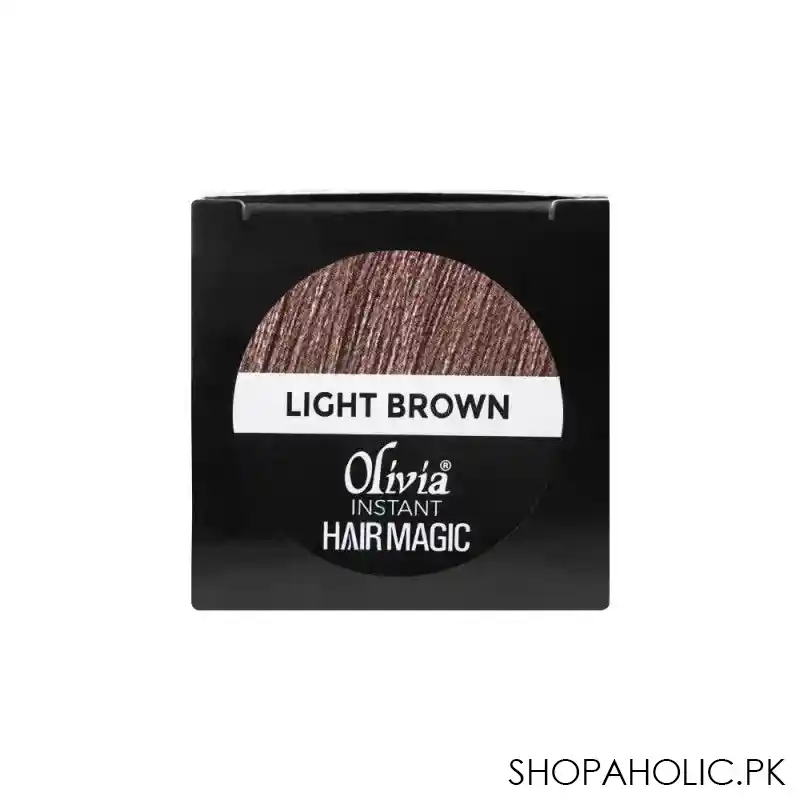 olivia instant hair magic full hair coverage hair building fibers, light brown image5