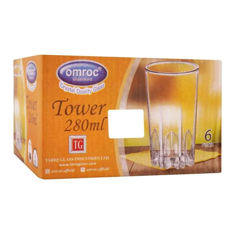 omroc tower tumbler glass, 280ml image2