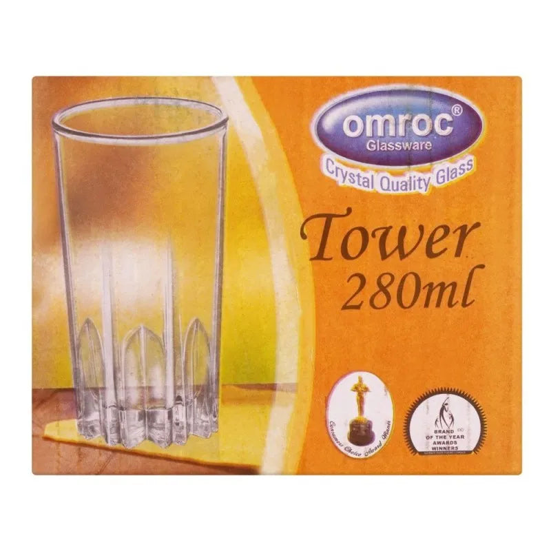 omroc tower tumbler glass, 280ml image3