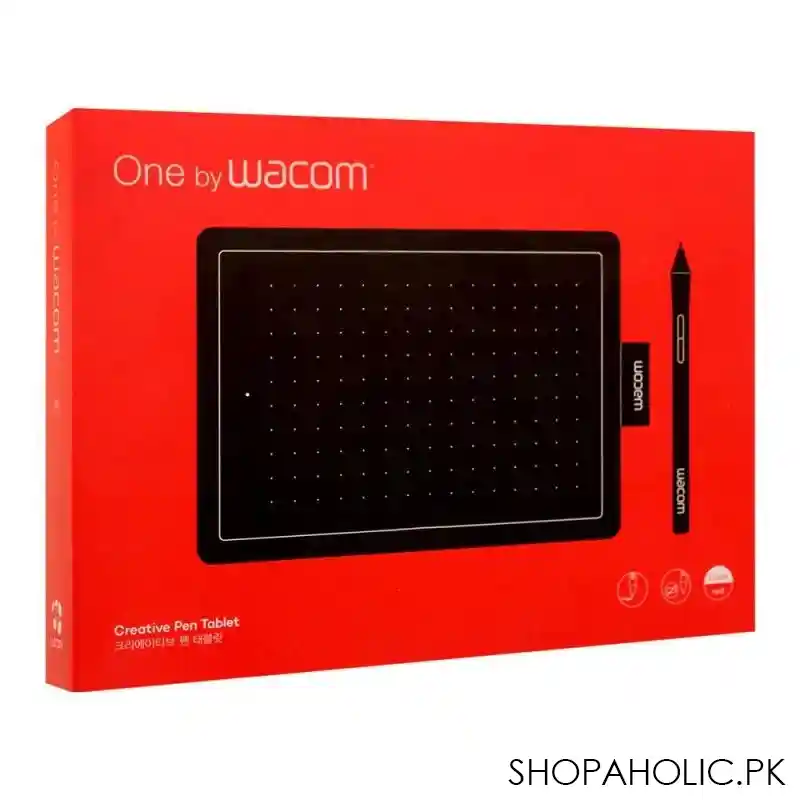 one by wacom creative pen tablet, small, black, ctl 472/ko c image3