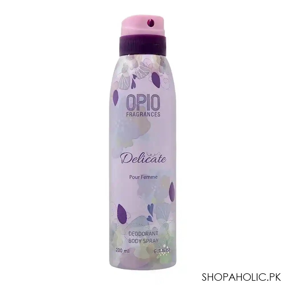 opio delicate deodorant body spray, for women, 200ml main image