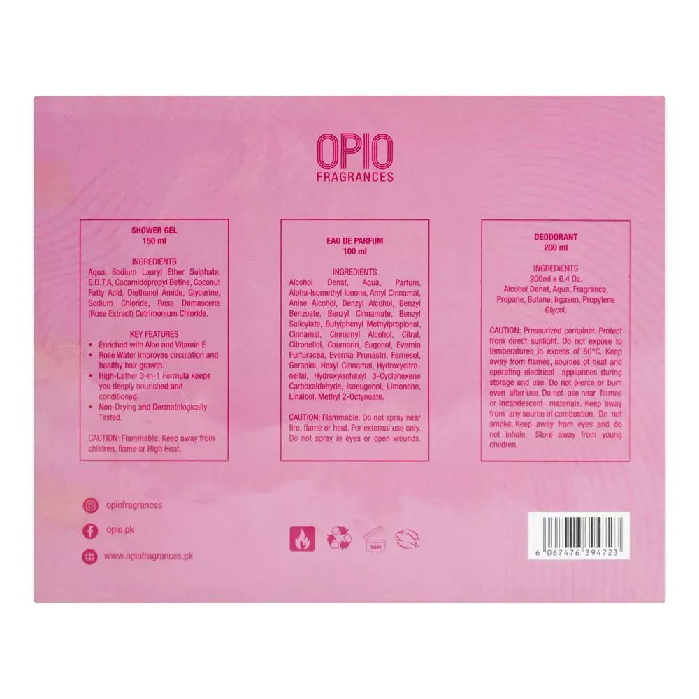 opio kisses set, for women, eau de parfum 100ml + shower gel + deodorant image2