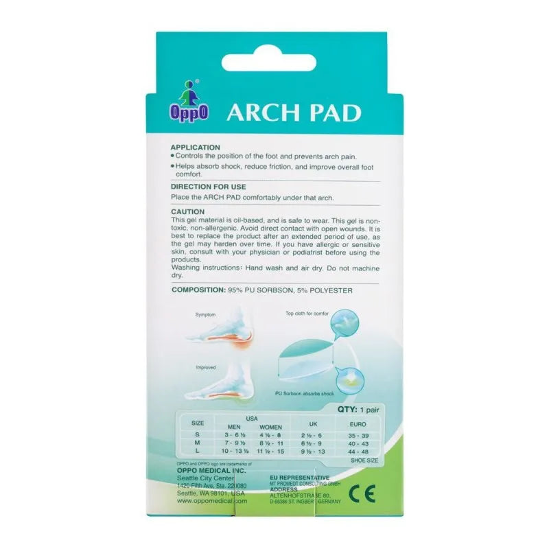 oppo medical gel arch pad, large, 6750 image2