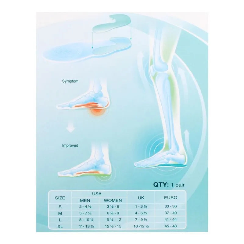 oppo medical step easy full length insoles, silicone, xl, 5410 image4