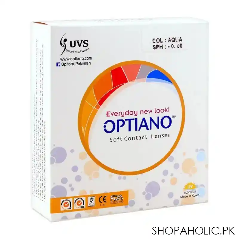 optiano soft color contact lenses, aqua image2