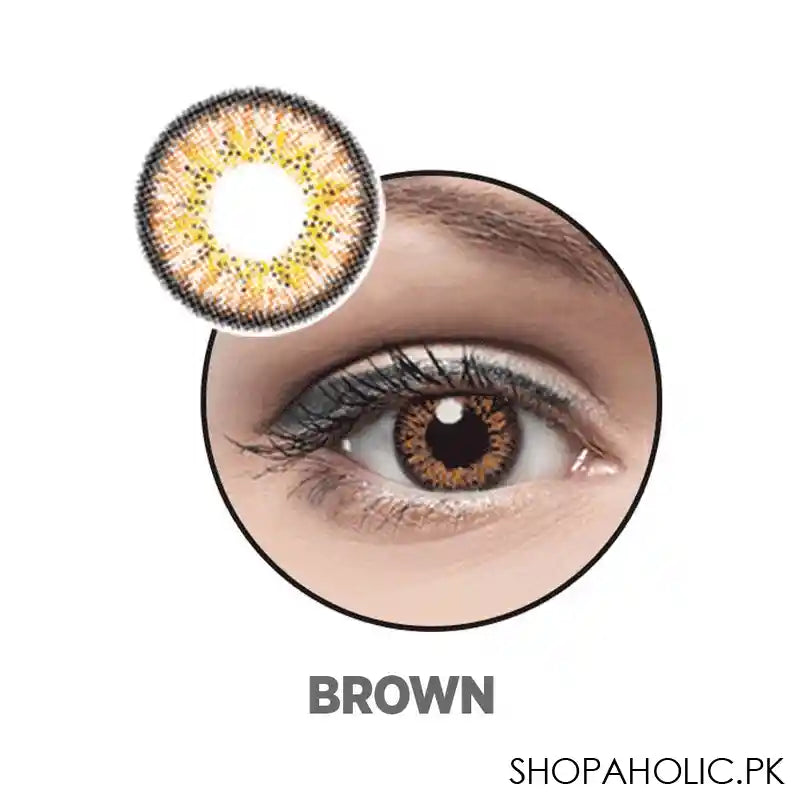 Optiano Soft Color Contact Lenses, Brown - Image 3