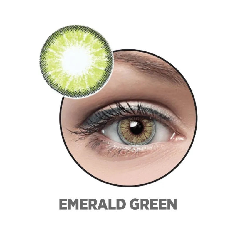 optiano soft color contact lenses, emerald green main image