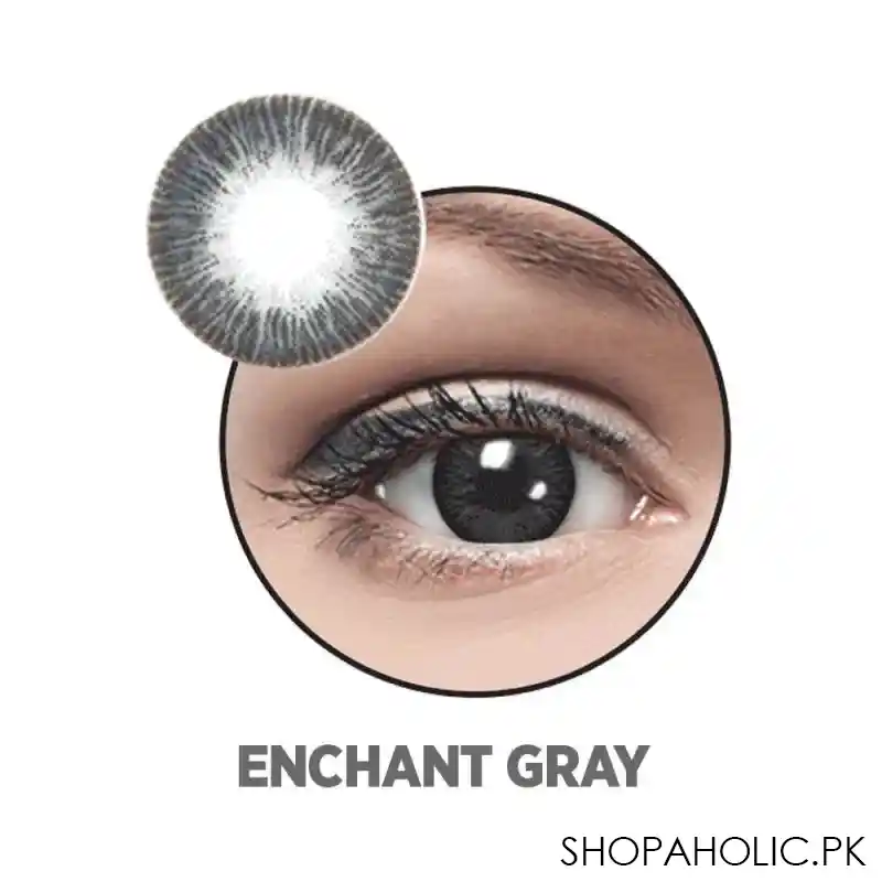 optiano soft color contact lenses, enchant grey main image