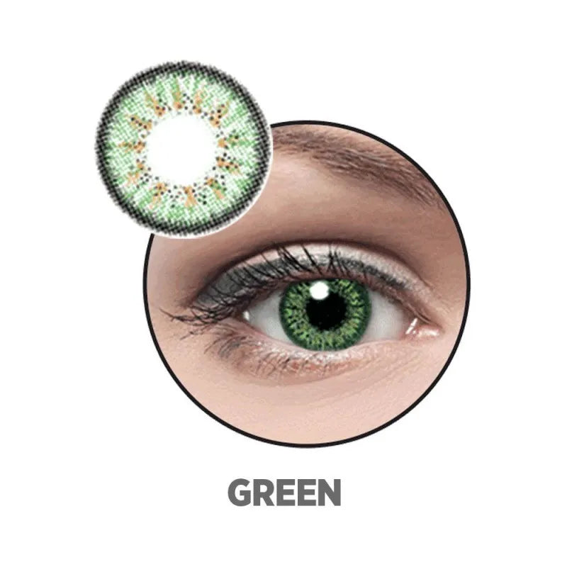 optiano soft color contact lenses, green main image