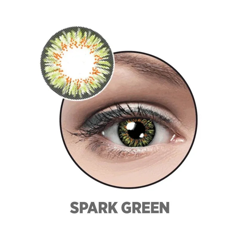 optiano soft color contact lenses, spark green main image