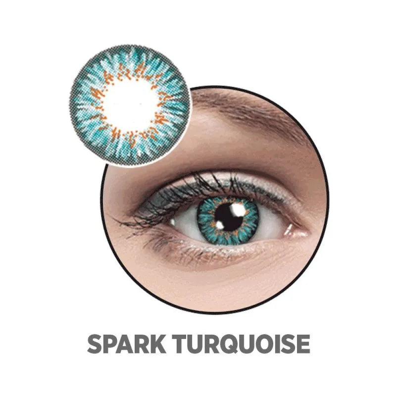 optiano soft color contact lenses, spark turquoise main image