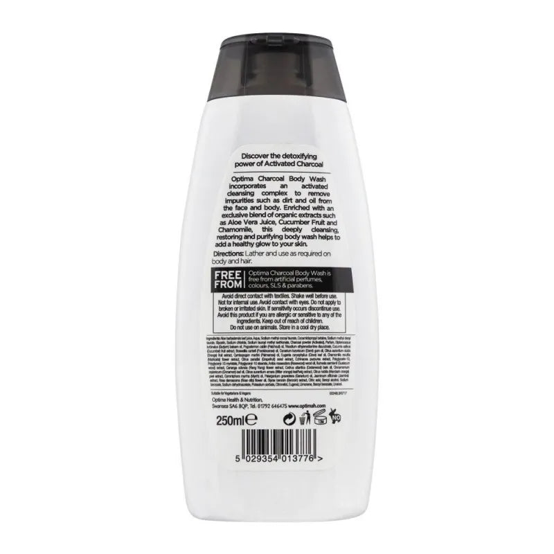 optima activated charcoal purifying body wash, 250ml image2