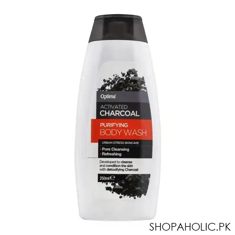 optima activated charcoal purifying body wash, 250ml main image