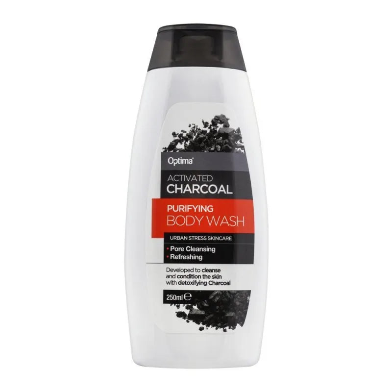 optima activated charcoal purifying body wash, 250ml main image