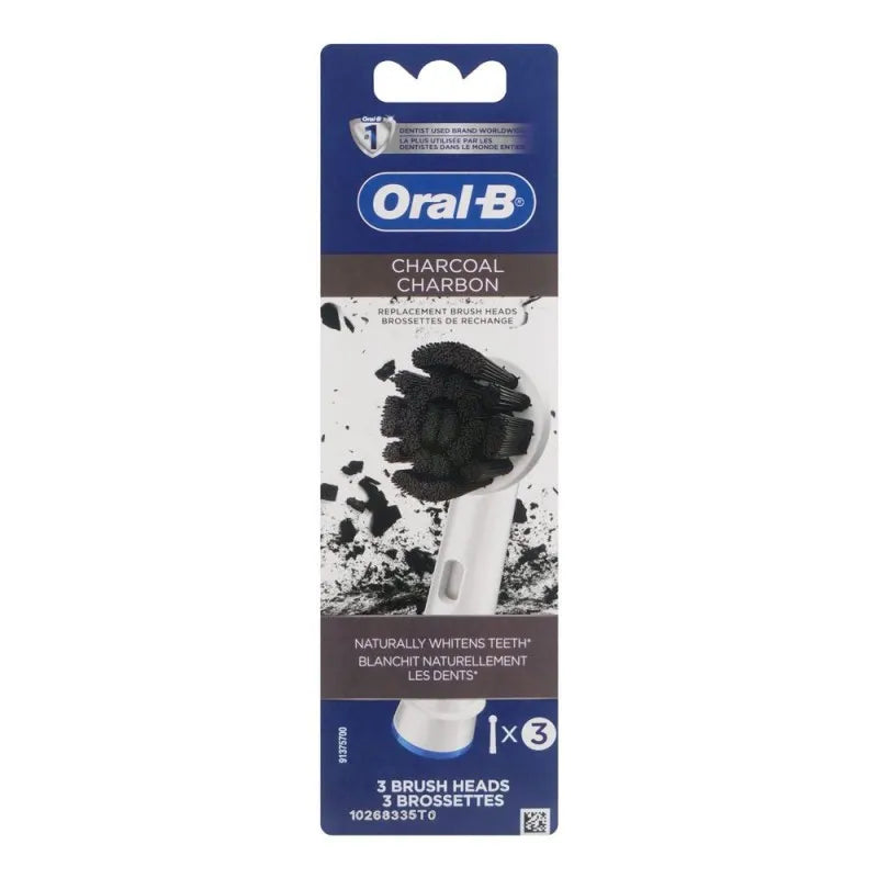 oral b charcoal charbon replacement brush heads, 3 pack image2