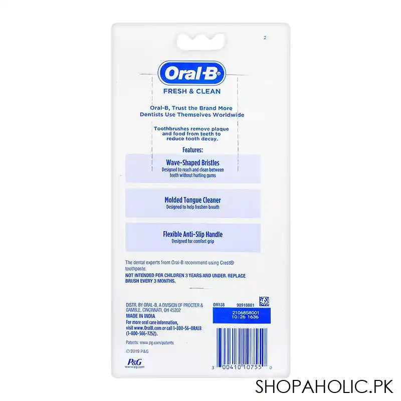 Oral-B Fresh & Clean Toothbrush, Pack of 6, Medium - Image 3