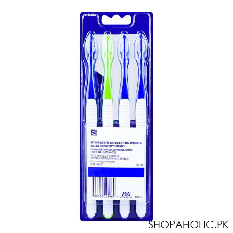 Oral-B Healthy Clean Blasts Away Plaque Toothbrush, Pack of 4, Soft - Image 2