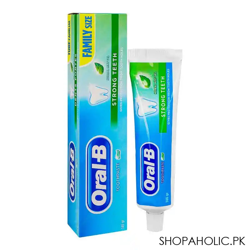 Oral-B Strong Teeth Herbal Mint Gel Toothpaste, 140g - Main Image