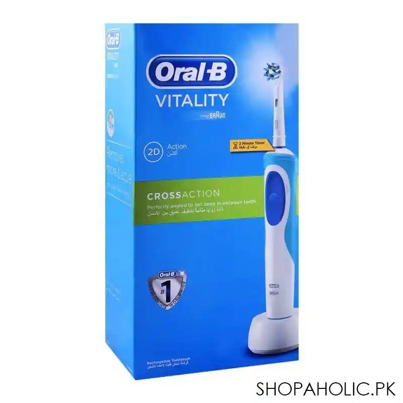 oral b vitality 2d action rechargeable cross action electric toothbrush, d12513 image2