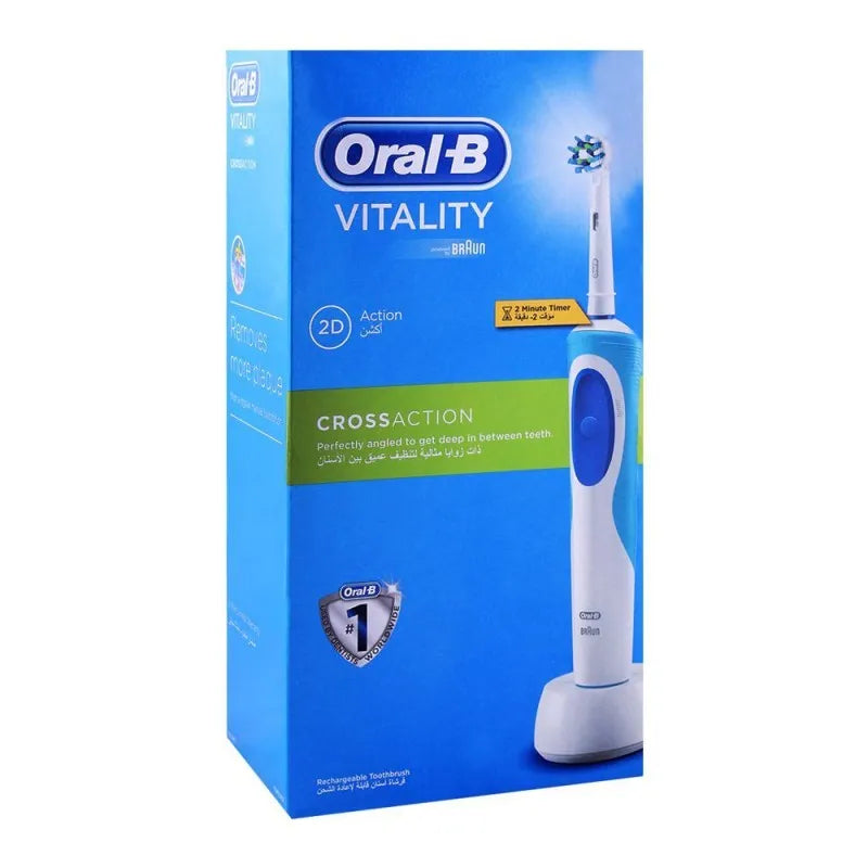 oral b vitality 2d action rechargeable cross action electric toothbrush, d12513 image2