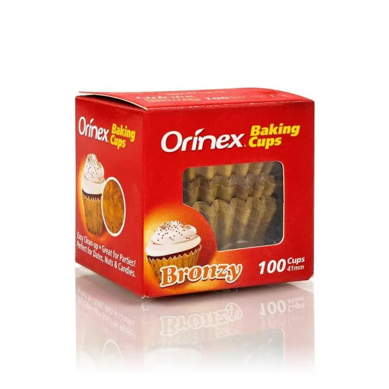 orinex baking cups, bronzy, 100 pack image2