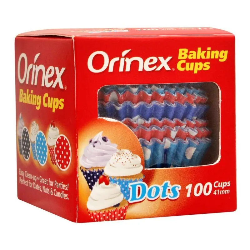 orinex baking cups, dots, 100 pack image2