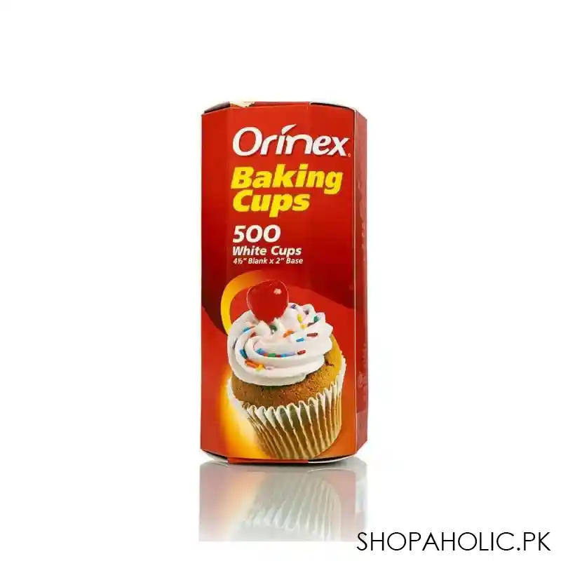 orinex baking cups, white, 500 pack image2